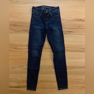 American eagle dark blue skinny jeans